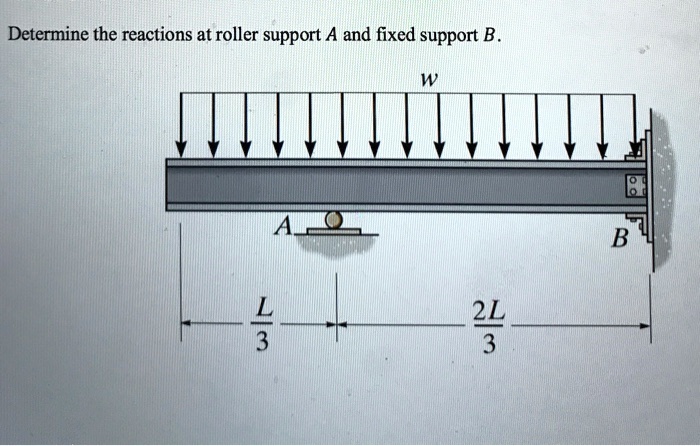 Solved Determine The Reactions At Roller Support A And Fixed Support B