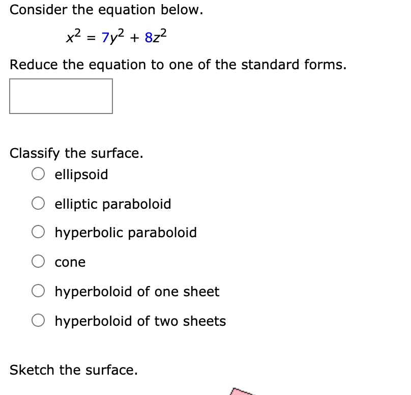 Solved Consider The Equation Below X Y Reduce The Equation