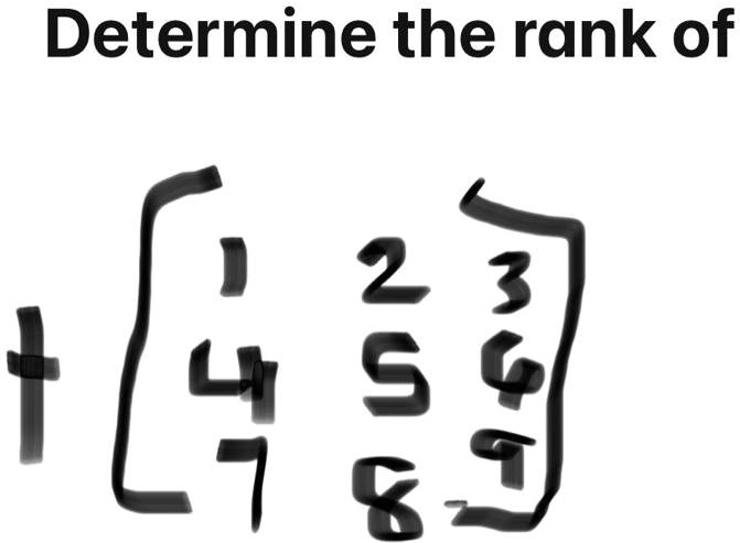 SOLVED Determine The Rank Of 1 3 5