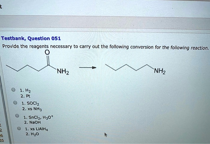 Solved Testbank Question Provide The Reagents Necessary To Carry