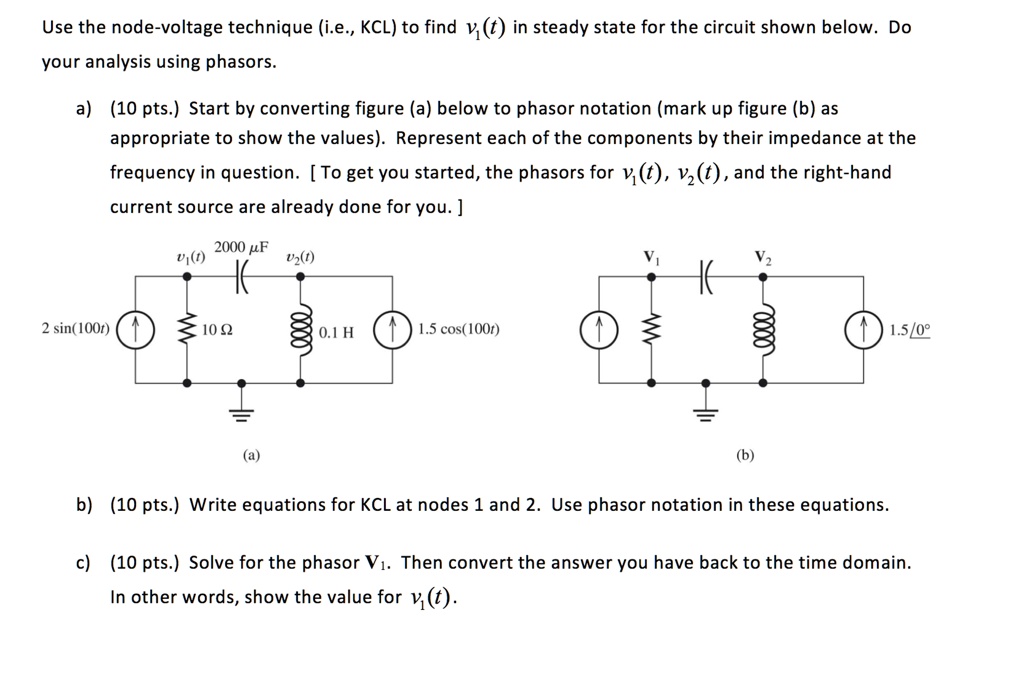 Solved Use The Node Voltage Technique I E Kcl To Find V T In