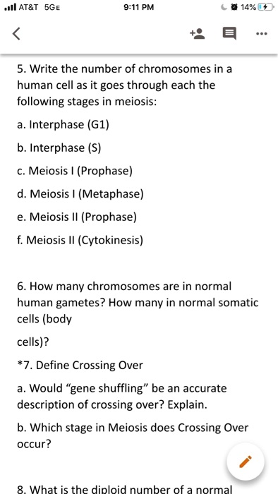 Solved Ill At T Sge Pm B Write The Number Of Chromosomes