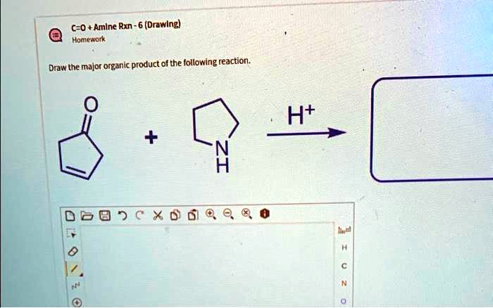 Solved C O Amide Rxn Drawing Homework Draw The Major Organic