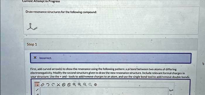 Solved Text Current Attempt In Progress Draw Resonance Structures For