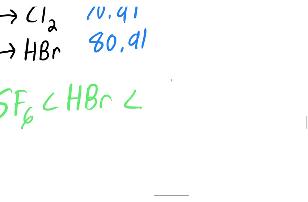 Solved A Place The Following Gases In Order Of Increasing Average