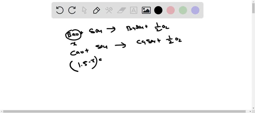 Solved A Mixture Containing Only Bao And Cao Weighs G The Oxides