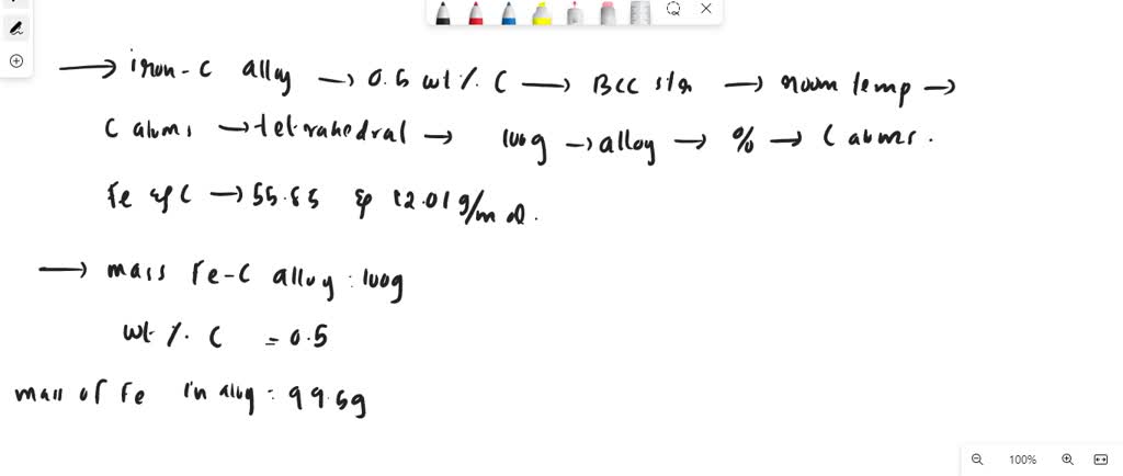 SOLVED A For An Iron Carbon Alloy That Contains 0 5 Wt C It Has BCC