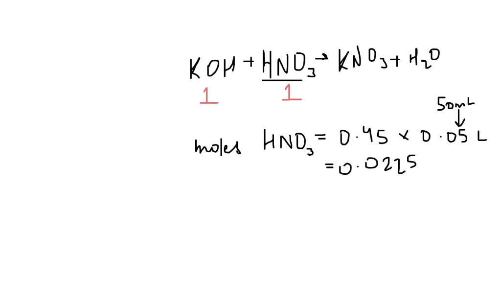 Solved A Solution Of M Koh Is Used To Neutralize Ml Of