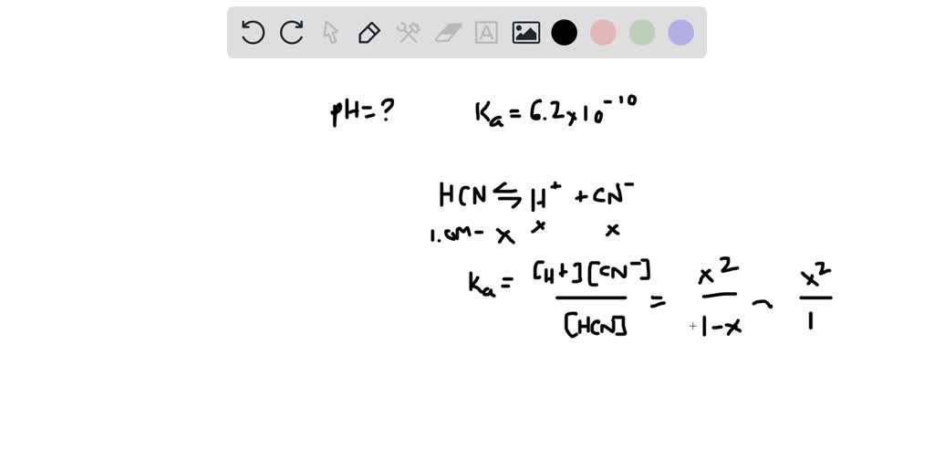 Solved The Acid Dissociation Constant Ka Of Hydrocyanic Acid Hcn Is