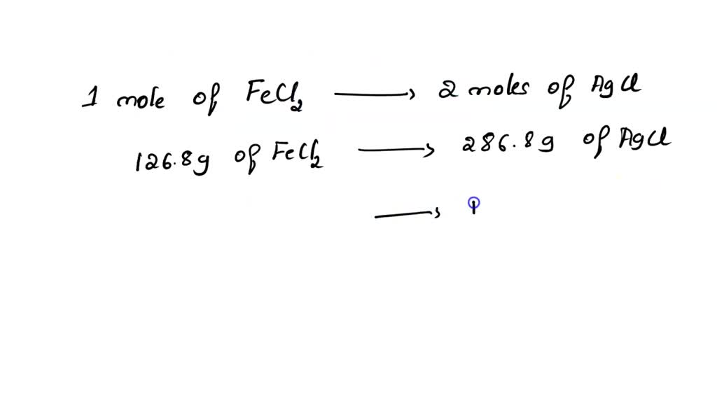 Solved A Mixture Of Fecl And Inert Material Is Analyzed To Determine