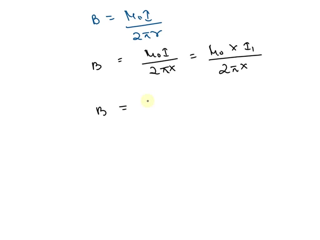 SOLVED Two Long Straight Current Carrying Parallel Wires Cross The X