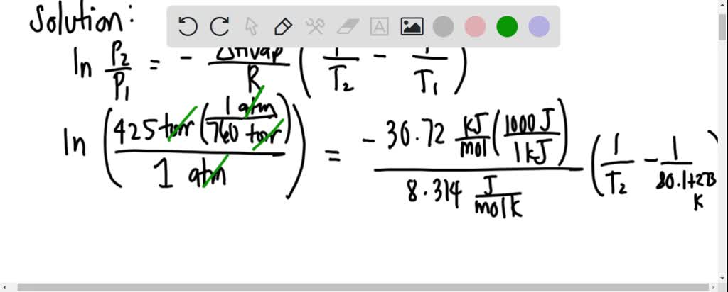 SOLVED Benzene Has A Heat Of Vaporization Of 30 72 KJ Mol And A Normal