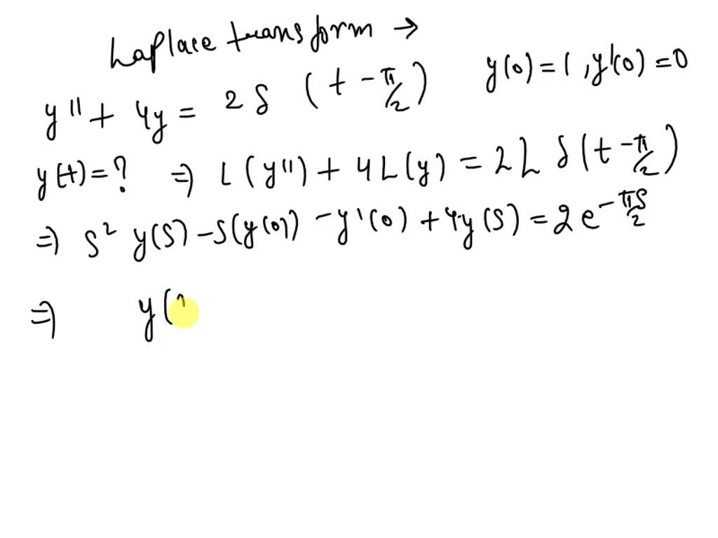 Solved Use Laplace Transforms To Solve The Ivp