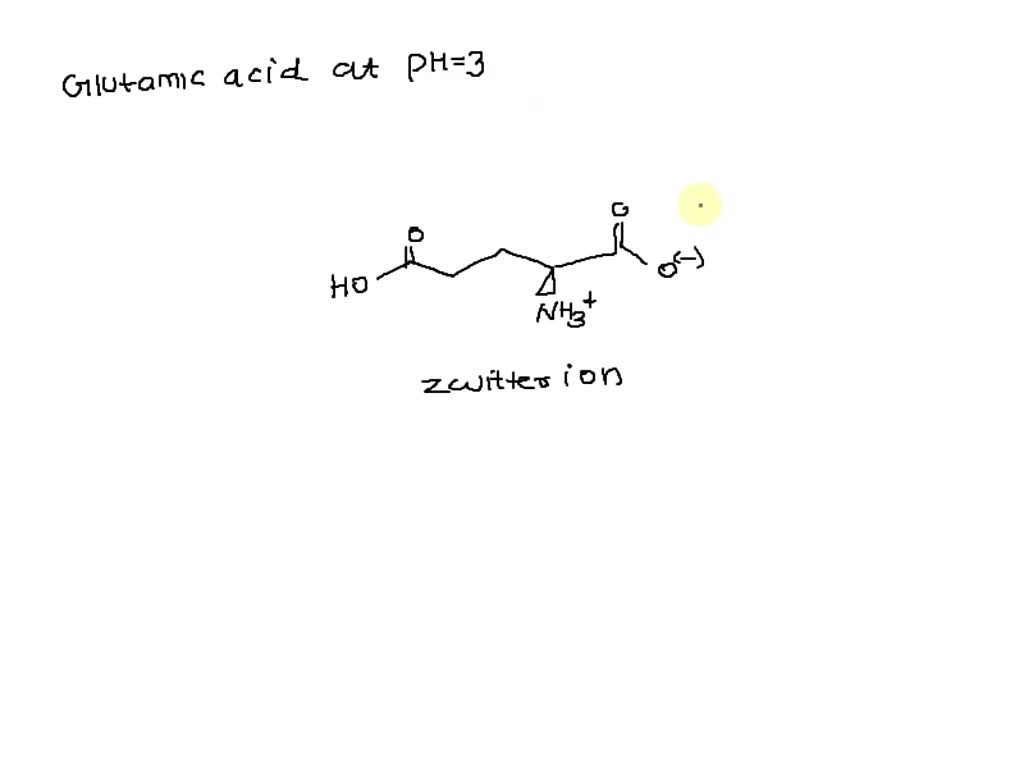 Solved Draw The Predominant Forms Of Glutamic Acid At Ph