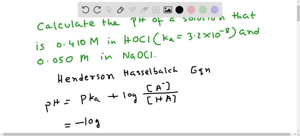 Solved Points Calculate The Ph Of A Solution That Is M In Hocl