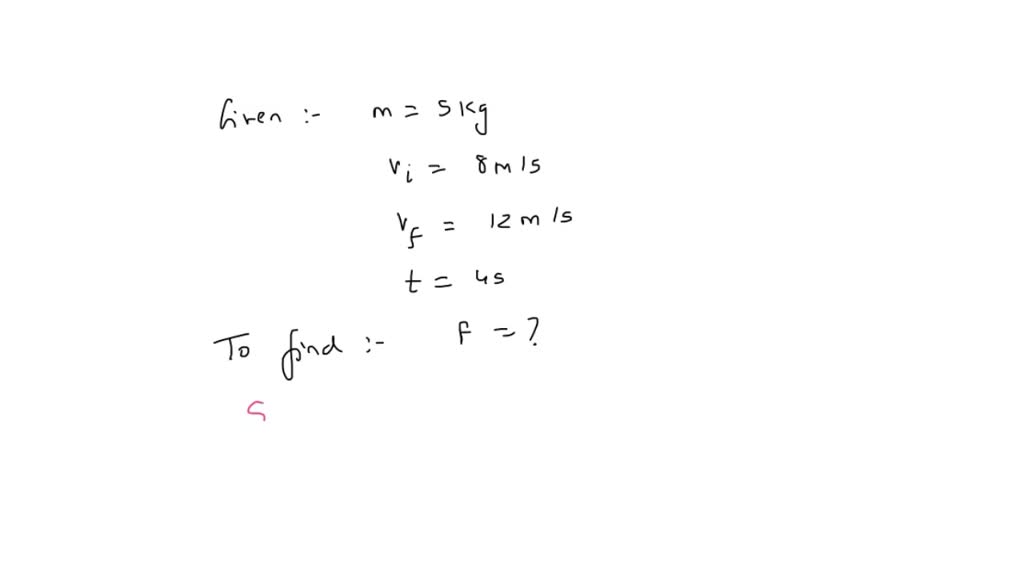 SOLVED A Force Acts On A Body Of Mass 5 Kg And Changes Its Velocity