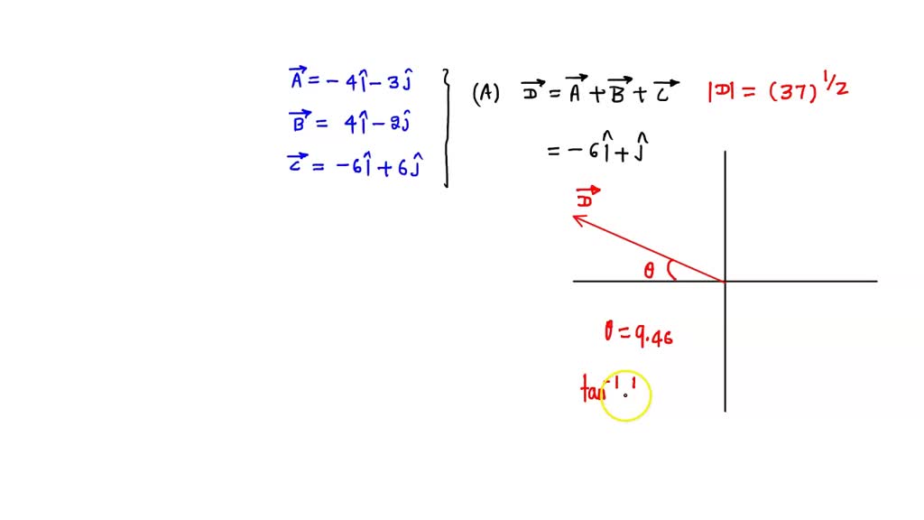 SOLVED Consider The Three Displacement Vectors A 4i 3j M B 4i