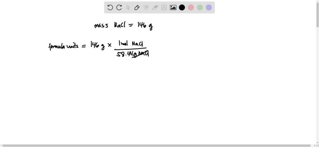 SOLVED How Many Formula Units Are Present In 25 0 Mol Of Sodium Chloride