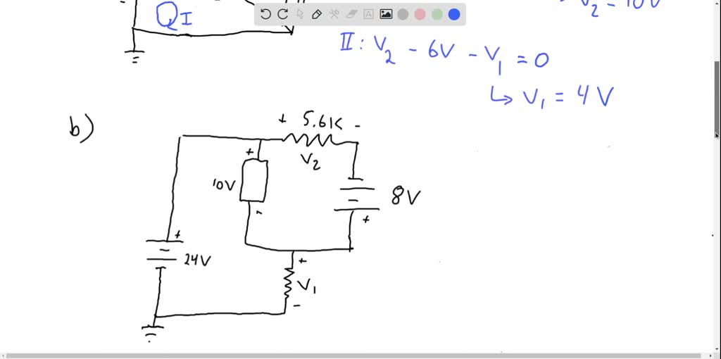 SOLVED Question 7 Determine The Unknown Voltage Using Kirchhoff S