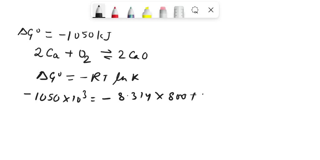 Solved The Standard Gibbs Free Energy Change Of The Following