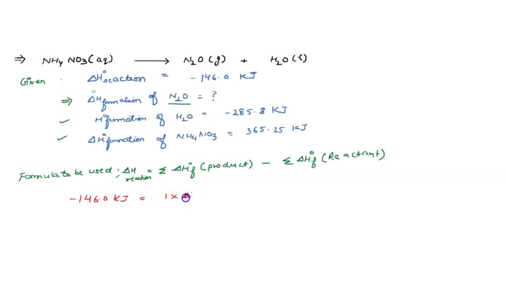 SOLVED A Scientist Measures The Standard Enthalpy Change For The