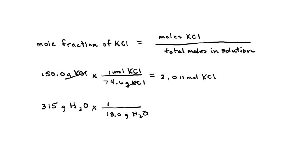 Solved A Solution Was Prepared By Dissolving G Of Kcl In G