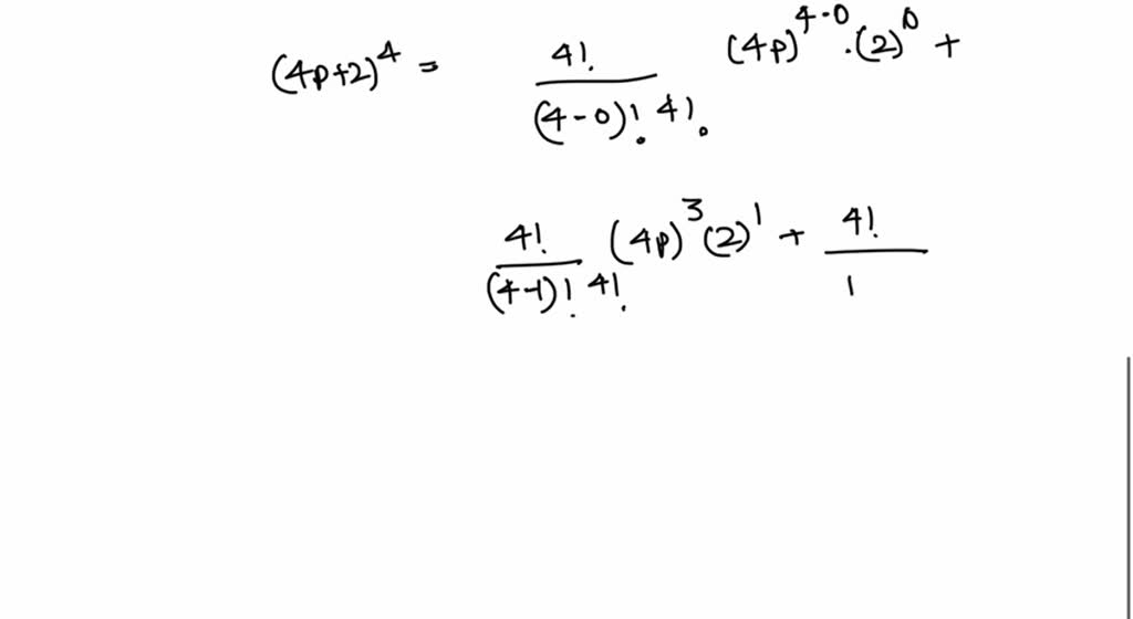 Solved This Question Pt Expand The Expression Using The Binomial