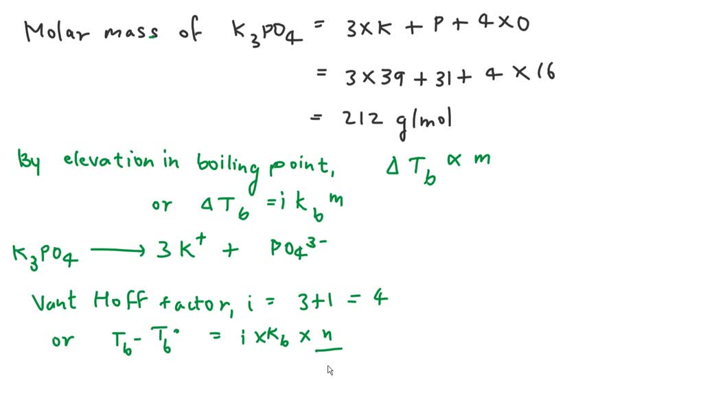 Solved Points Save Determine The Boiling Point Of Solution