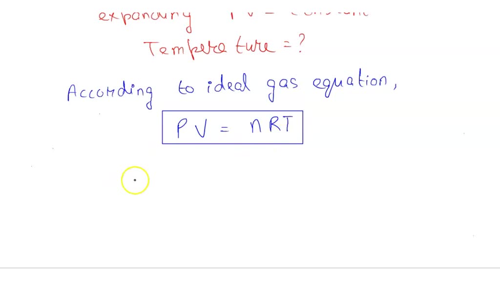 SOLVED An Ideal Gas Expands According To The Equation Pv Constant On