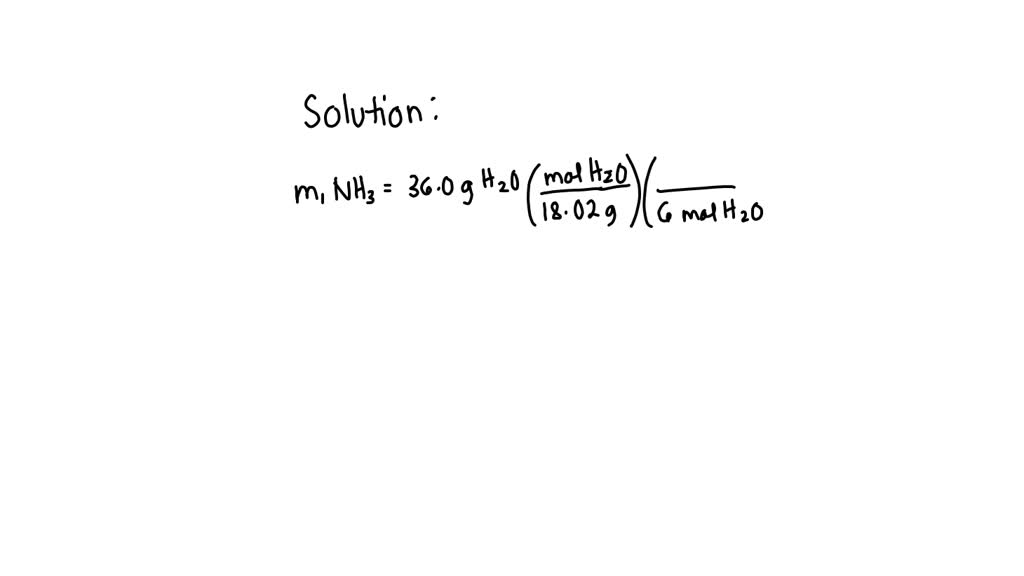 SOLVED Consider The Following Balanced Equation Mg3N2 S 6H2O L