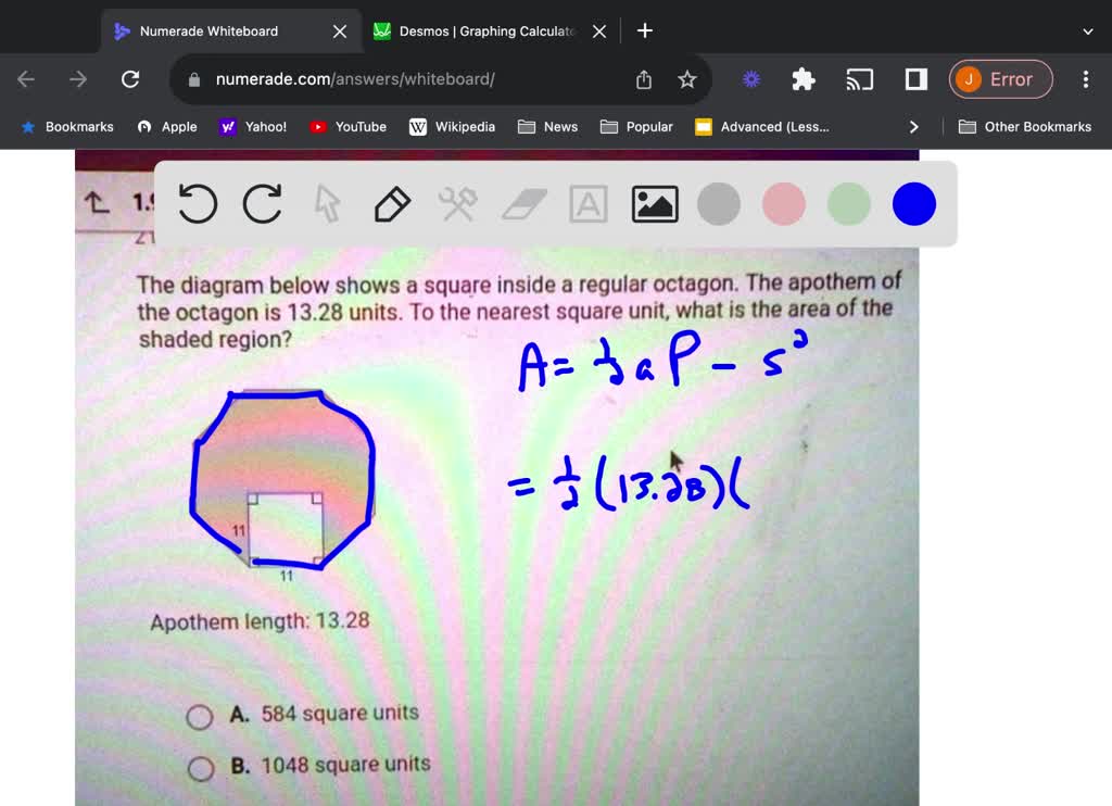 SOLVED The Diagram Below Shows A Square Inside A Regular Octagon The