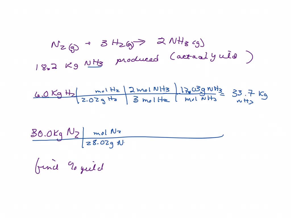 Solved The Industrial Production Of Ammonia Nh Involves Reacting