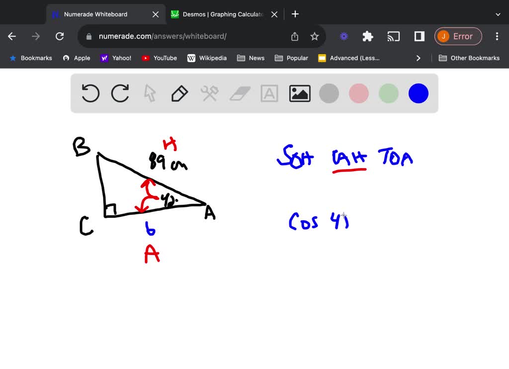 SOLVED Refer To Right Triangle A B C With C 90 Begin Each Problem