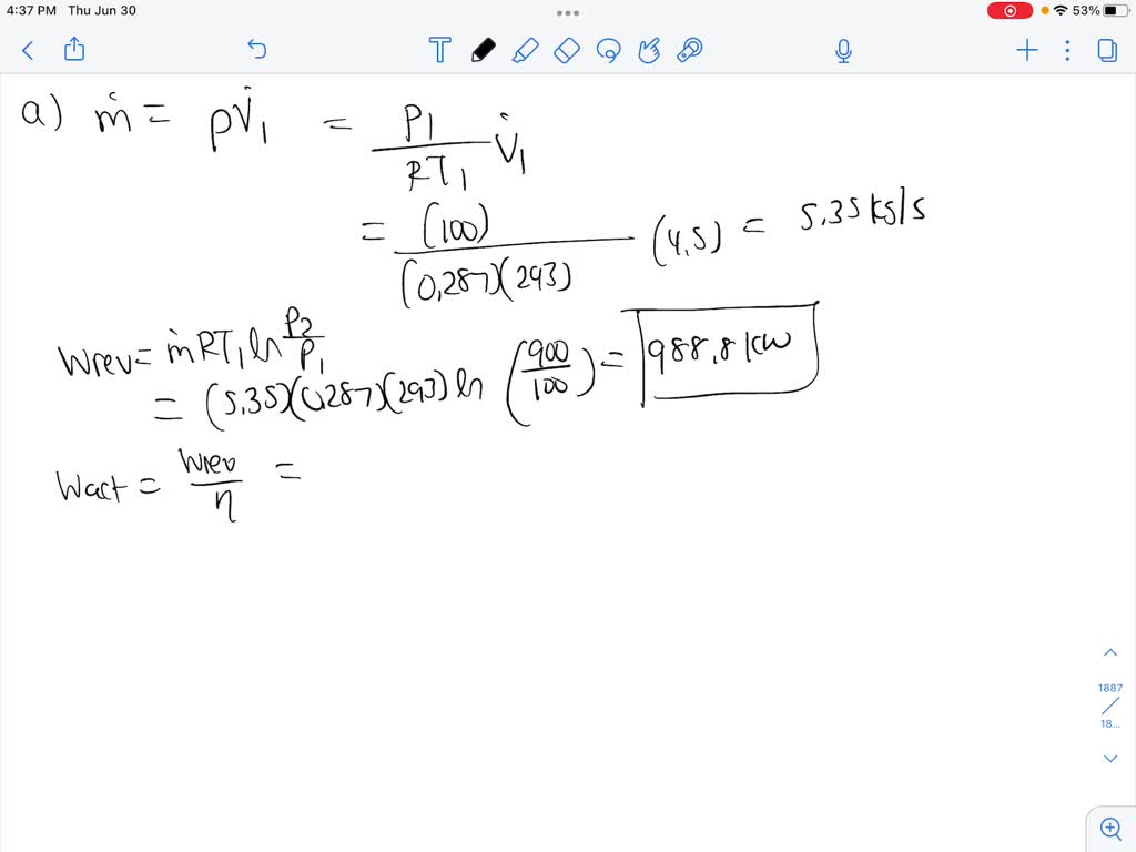 Solved Air Enters A Compressor At Ambient Conditions Of Kpa And