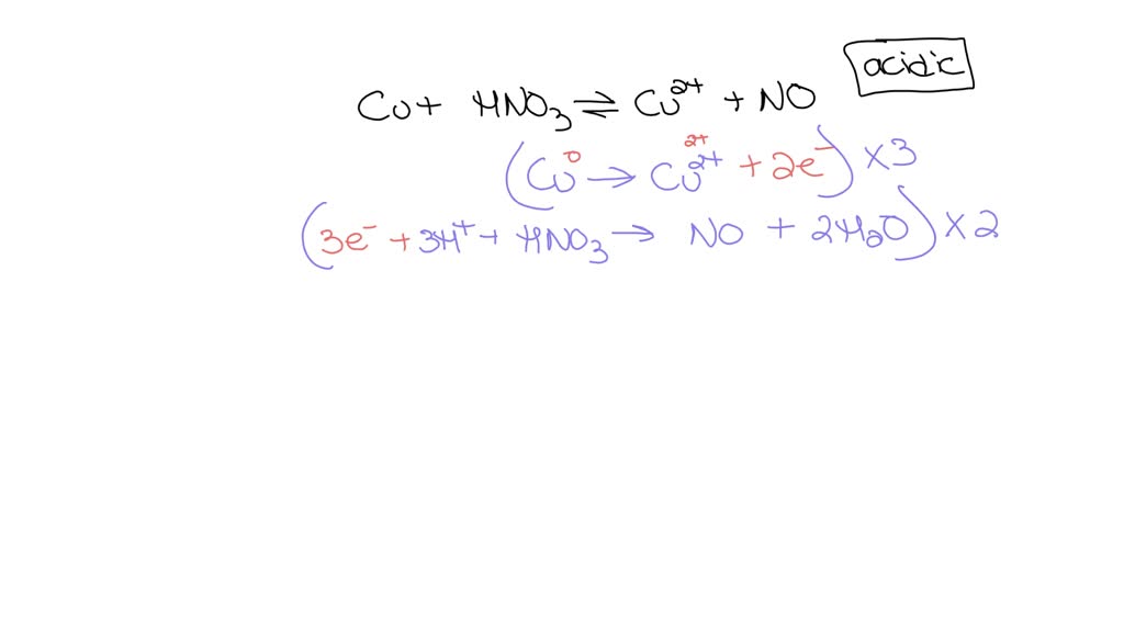 Solved Balance The Following Redox Equation Using The Half Reaction