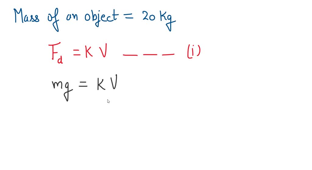 Solved The Magnitude Of The Drag Force Of Air Resistance On A Certain