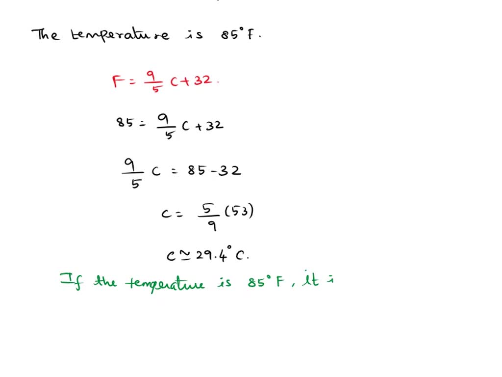 Solved The Equation F C Gives The Fahrenheit Temperature F