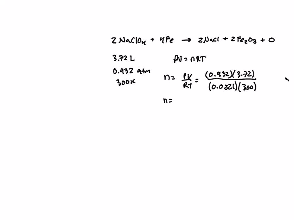 Solved Sodium Perchlorate And Iron Can Combine As Shown Below