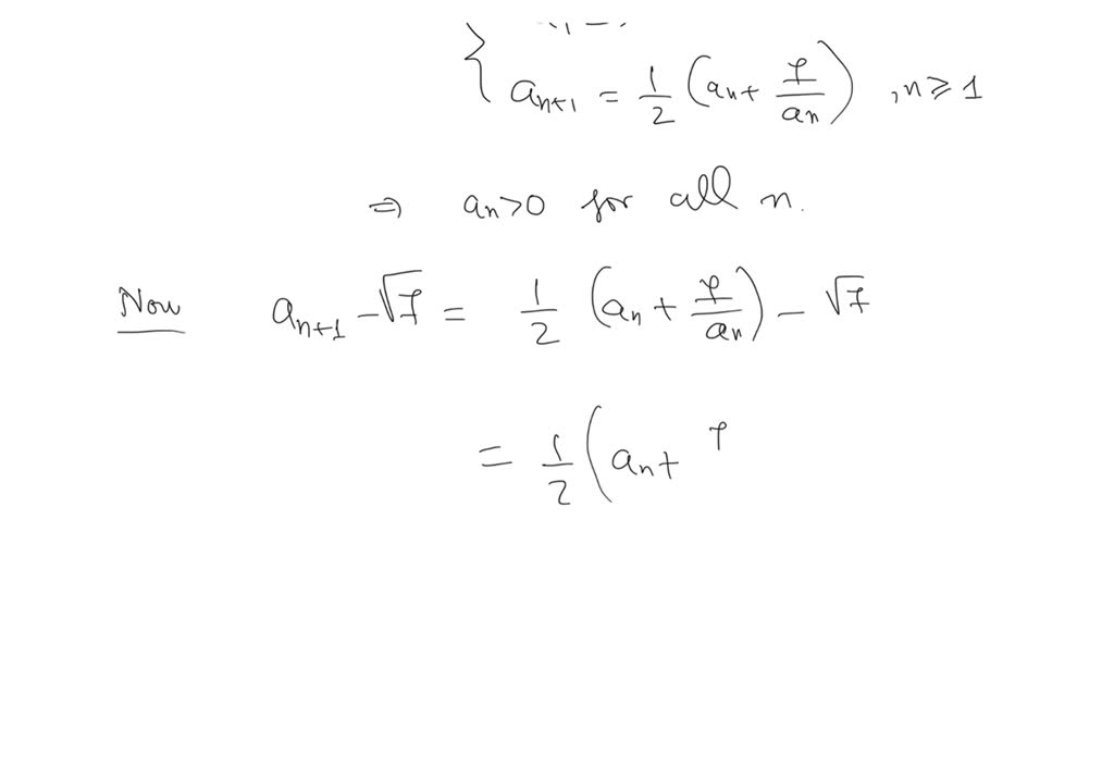 Solved Let An Be A Sequence Given By An An An With A