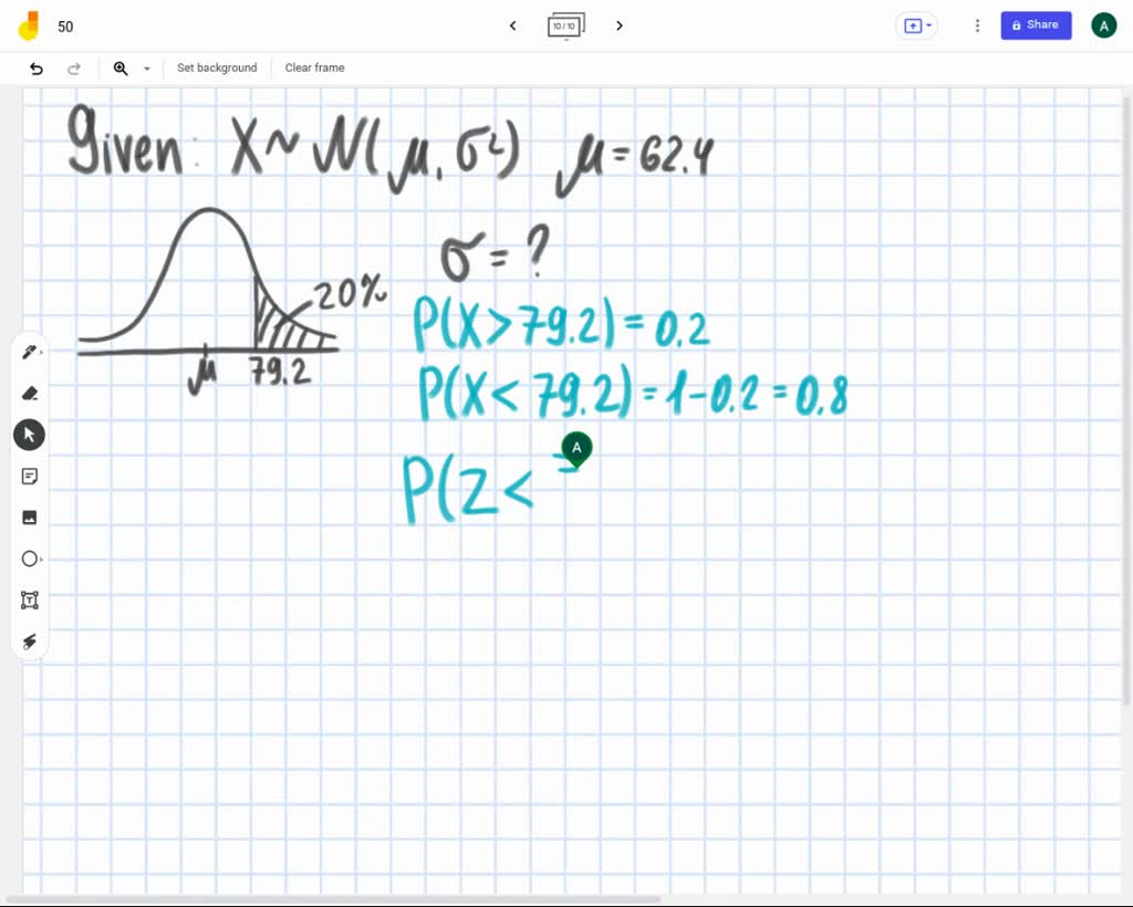 A Normal Distribution Has The Mean Of 62 4 Find The Standard Deviation