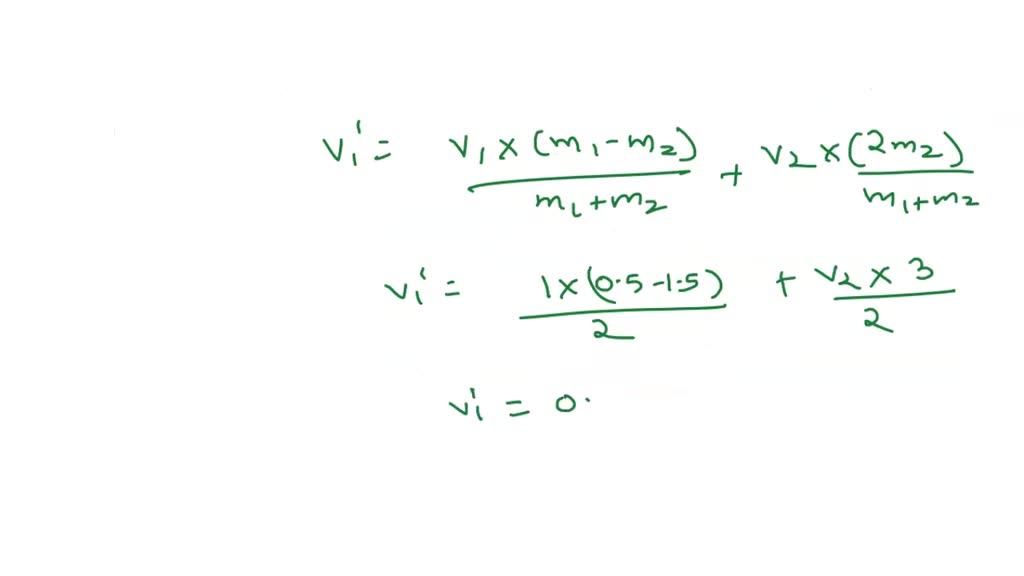 Solved Two Masses Collide Elastically Hit Bounce Where M Kg