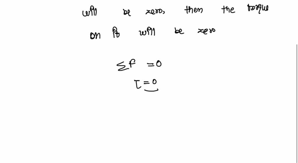 Solved If Forces Are Acting On A Rigid Body So That It Has Zero