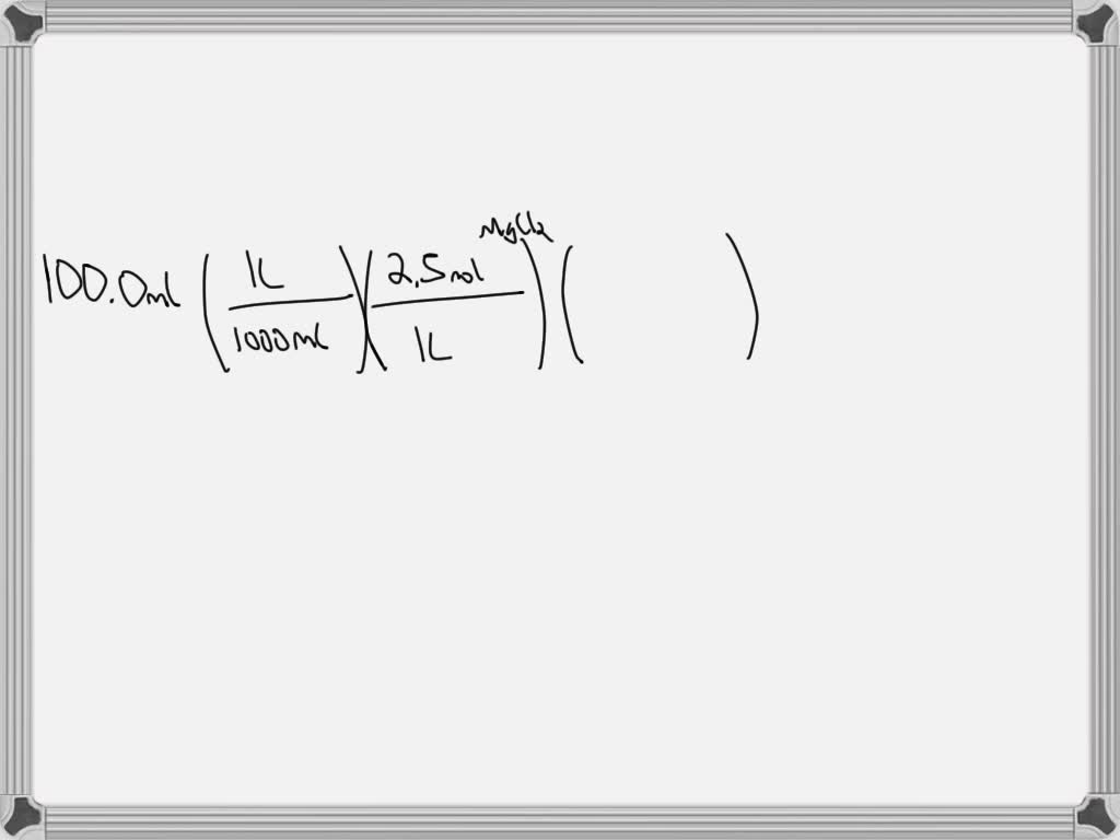 Solved What Mass Of Magnesium Chloride Mgcl Must Be Dissolved In