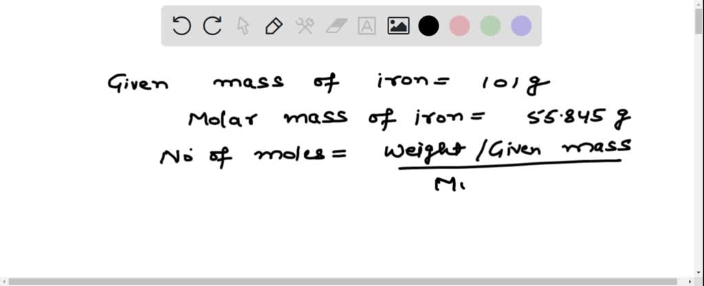 Solved A Chemist Weighed Out G Of Iron Calculate The Number Of