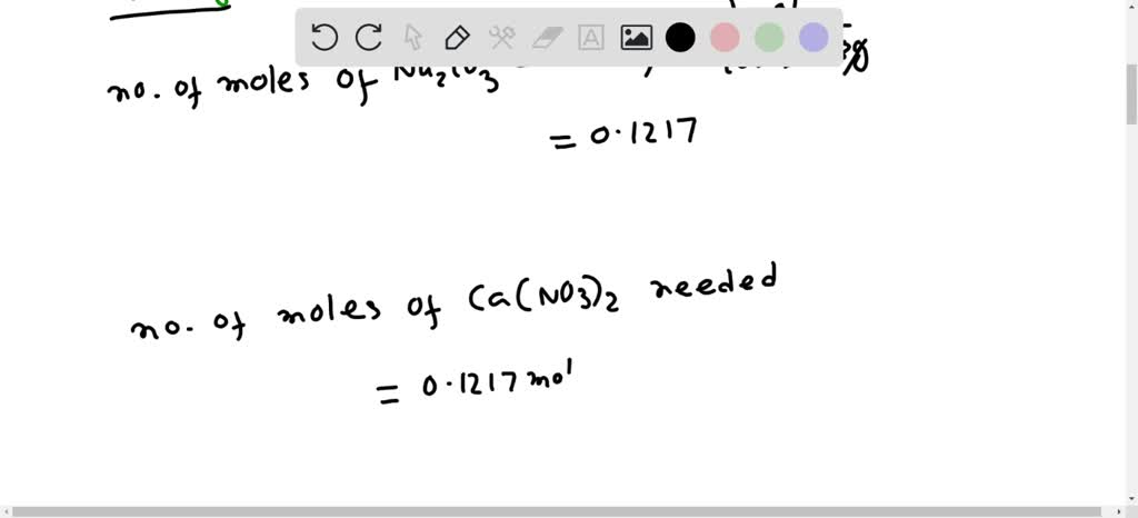 Solved For The Reaction Na Co Ca No Caco Nano How Many