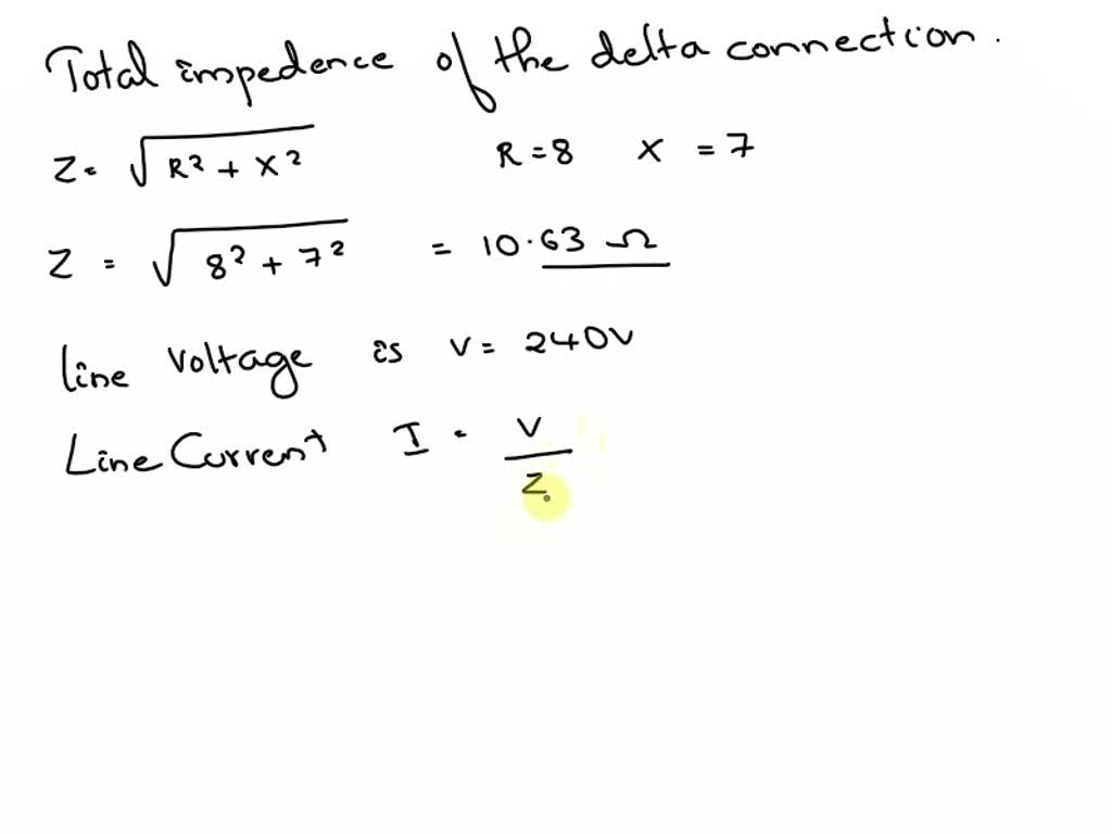 SOLVED Three Equal Impedances Each Having A Resistance Of 8 Ohms And