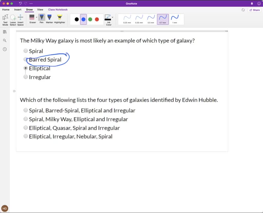 SOLVED 1 Which Type Of Galaxy Is The Milky Way Points 1