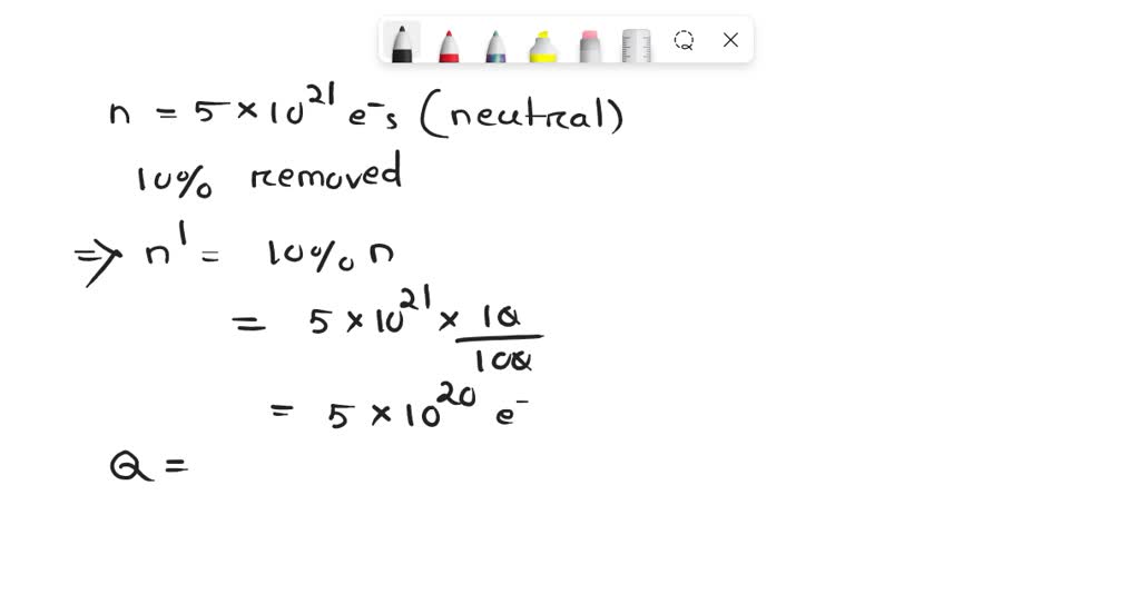 SOLVED In A Neutral Sphere 5 10 21 Electrons Are Present If 10