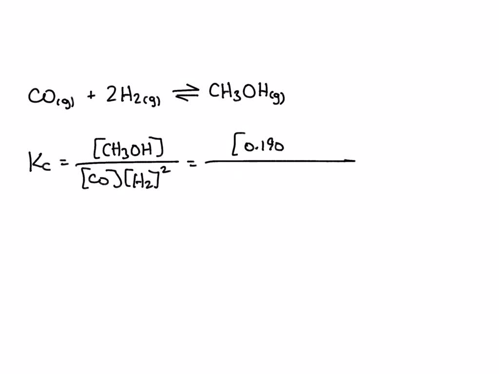 Solved Consider The Following Reaction Co G H G Ch Oh G An