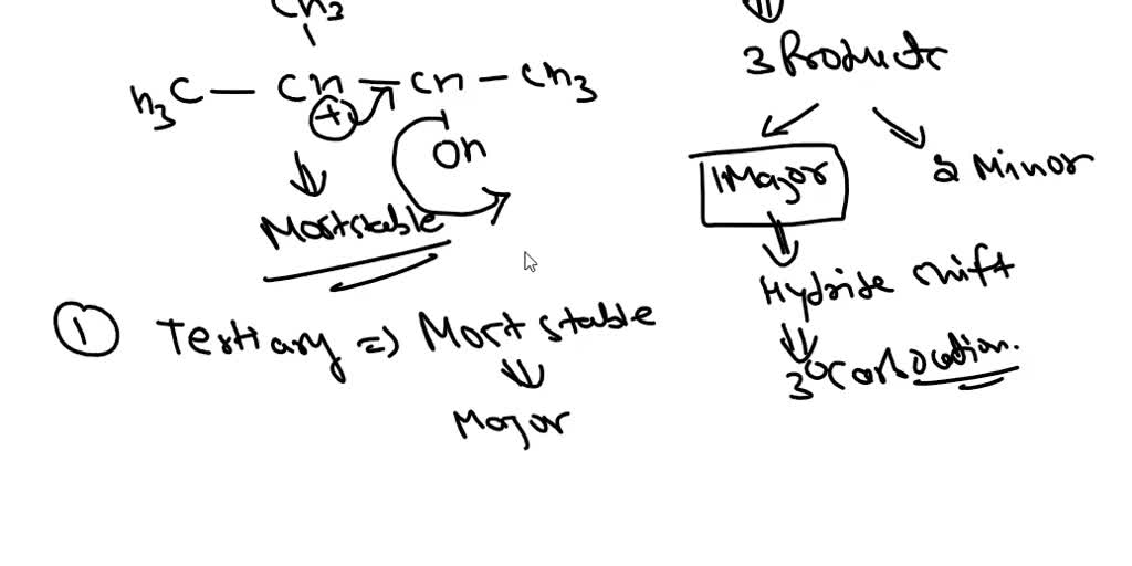 SOLVED Acid Catalyzed Dehydration Of Secondary And Tertiary Alcohols